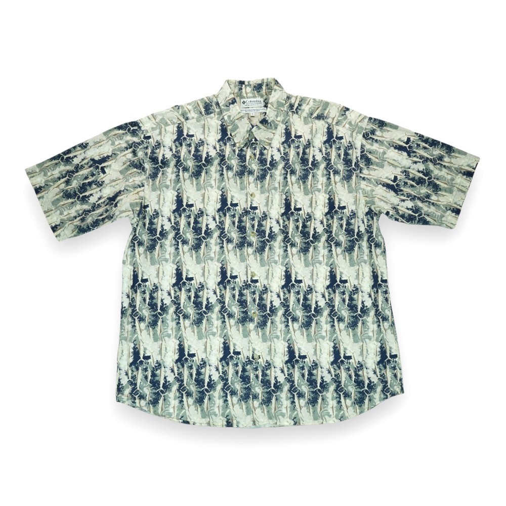 Columbia Marlin Swordfish Men's Shirt Short Sleeve Button Up Pocket Size XXL